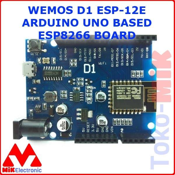Gambar WEMOS D1 ESP-12E ARDUINO UNO BASED ESP8266 BOARD dari Toko-MIK undefined Tokopedia