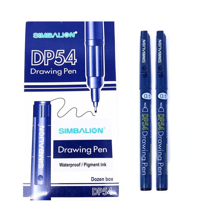 Gambar Simbalion Drawing Pen 0.1 mm (1 LUSIN) - Hitam dari Enportu ATK undefined Tokopedia
