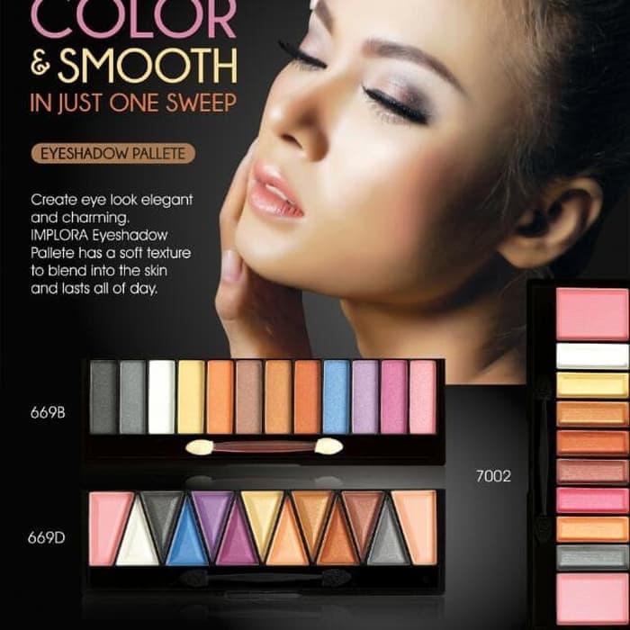 Gambar VIP  Implora (BPOM) Eyeshadow Pallete + Blush On - IMP 7669 D dari Vicci Beauty House undefined Tokopedia