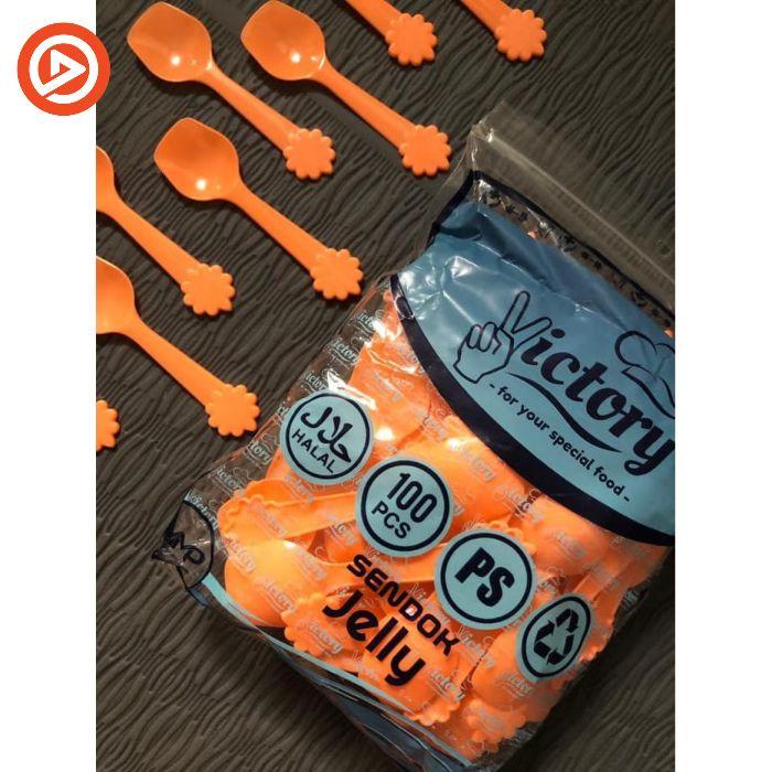 Gambar Sendok plastik jelly/ puding/ice cream VICTORY dari One Pro Plastic undefined Tokopedia