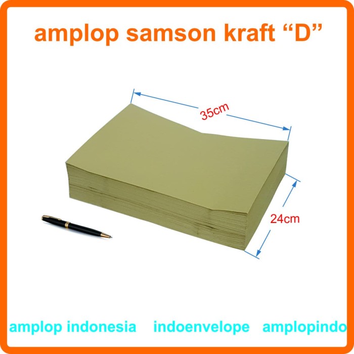 Jual Amplop Coklat Samson Folio D 24x35cm Kota Semarang Amplopindo Tokopedia
