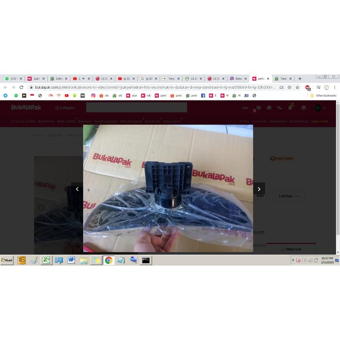 Gambar kaki t32lh35fr MAZ558069 LG 32LH2000 32 LCD TV dudukan di meja dari darma solo2 undefined Tokopedia