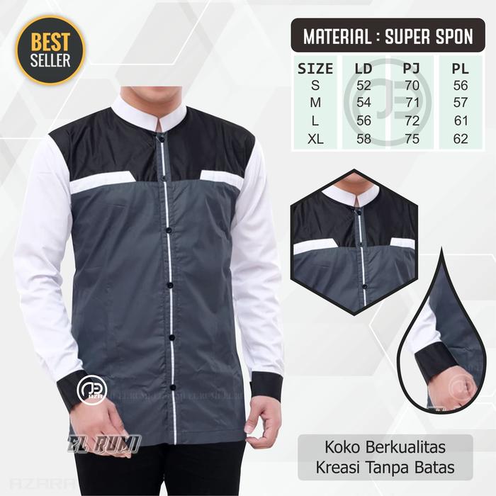 Jual Baju Koko Seragam Hadroh Koko Azzahir Kemeja Koko Pria Koko Muslim Kab Pekalongan Azara Design Pekalongan Tokopedia