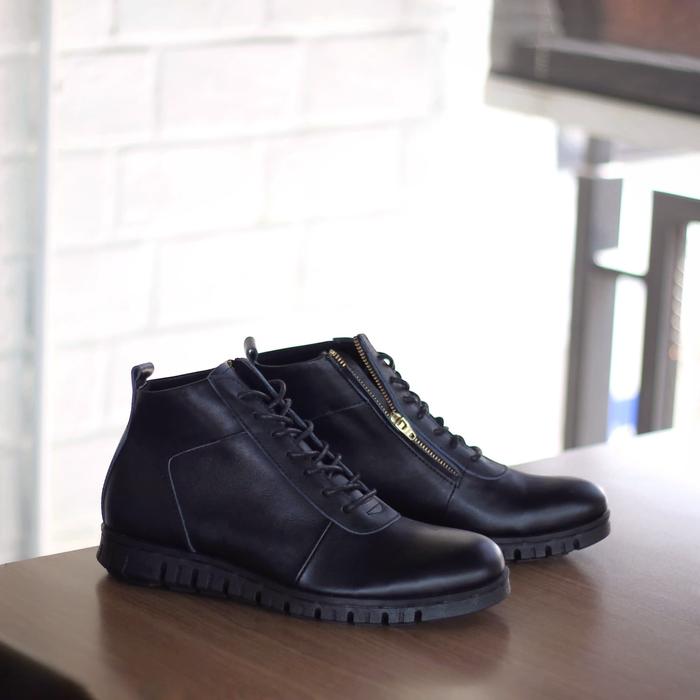 Gambar SEPATU FORMAL KULIT | ORIGINAL OLIVILO KENZIO CALIFORNIA FULL GRAIN. - Hitam, 42 dari OlivilO abe undefined Tokopedia