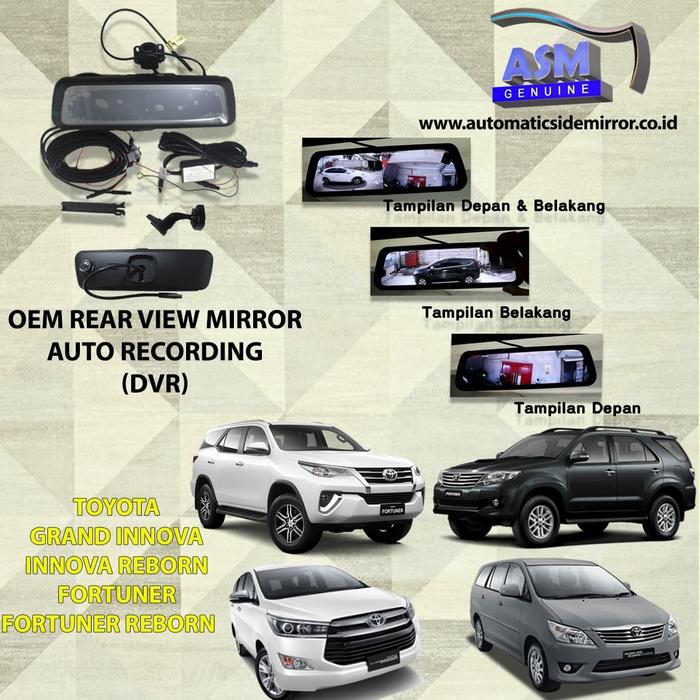 Gambar Fortuner Innova Reborn | Car Camcorder Camera DVR Mirror Front & Rear dari SHM Auto Retract undefined Tokopedia