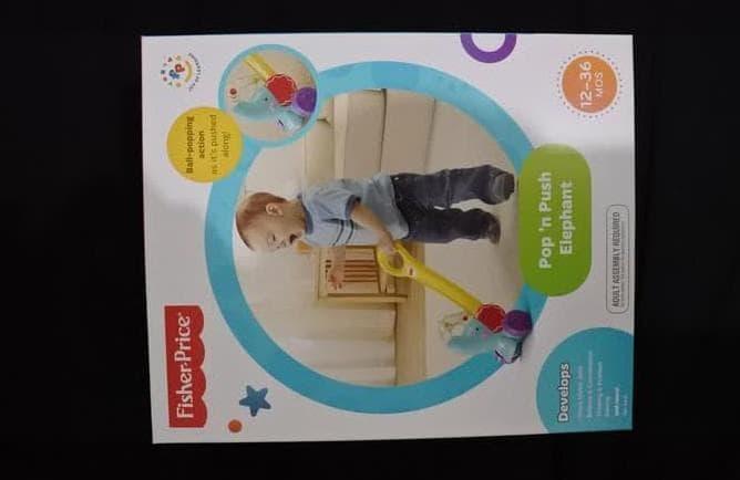 Jual Fisher Price Pop'N Push Elephant Baby Walker Trolley