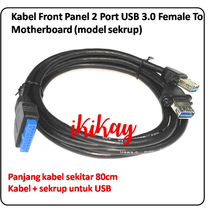 Gambar 2 PORT USB 3.0 FRONT PANEL FDD KABEL 20 pin MAINBOARD (Model sekrup) dari IKIKAY undefined Tokopedia