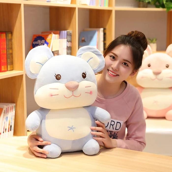 Gambar BONEKA TIKUS 45CM MOUSE RAT JUMBO JUMBO GEDE LUCU LEMBUT ANEKA WARNA - Biru Muda, 35cm dari Moncie7 undefined Tokopedia