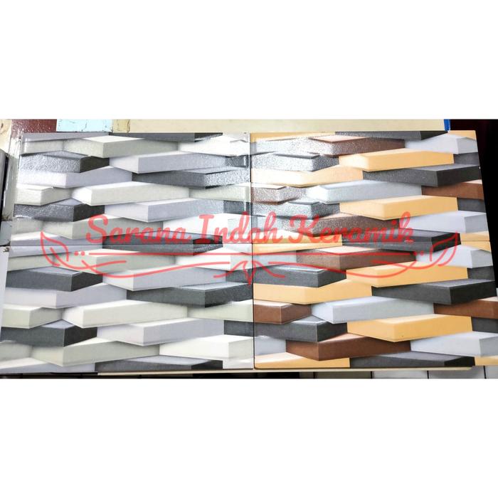 Jual Keramik Dinding Pagar Kasar Timbul 20 X 40 Antigores 3d Kw1 Riva Jakarta Pusat Sarana Indah Keramik Tokopedia
