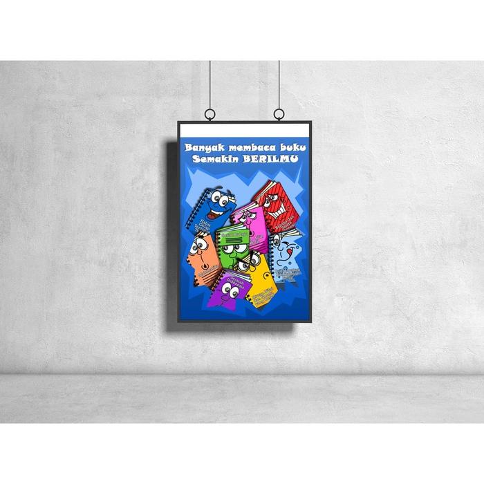 Jual Poster Banyak Membaca Buku Bisa Nambah Nama Instansi Kota Malang Mirror Advertising Tokopedia