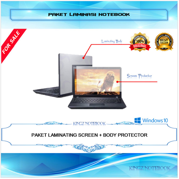 Gambar PAKET LAMINASI + SCREEN PROTECTOR LAPTOP dari Kingz Notebook undefined Tokopedia