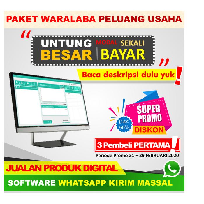 Gambar Waralaba Peluang Usaha Produk Digital Software Kirim Whatsapp Massal dari BossDigitalShop undefined Tokopedia