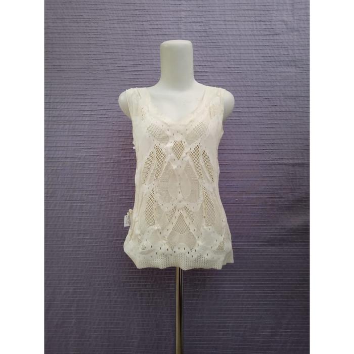 Gambar TANK TOP PUTIH MOTIF RENDA dari okunomalang undefined Tokopedia