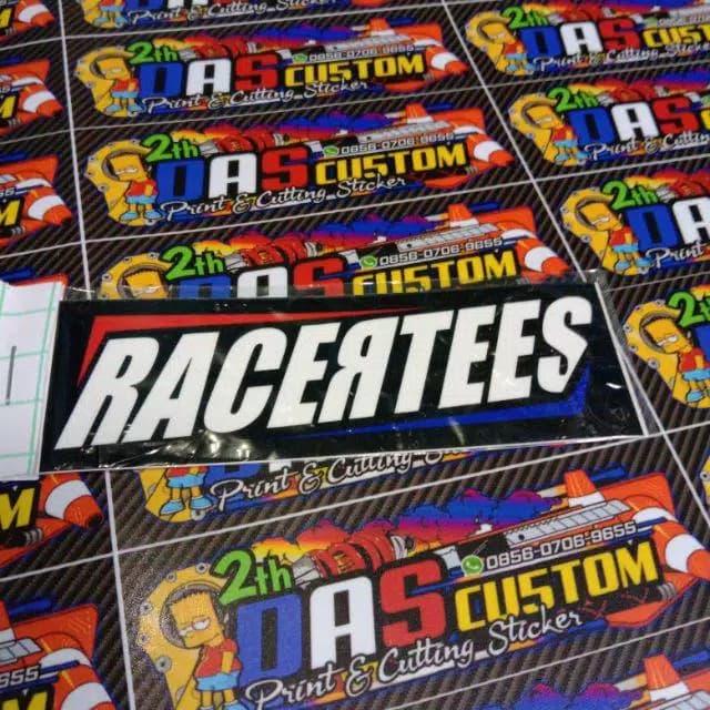 Jual Sticker Printing Racertees 4 Kab Sidoarjo Das Custom Tokopedia