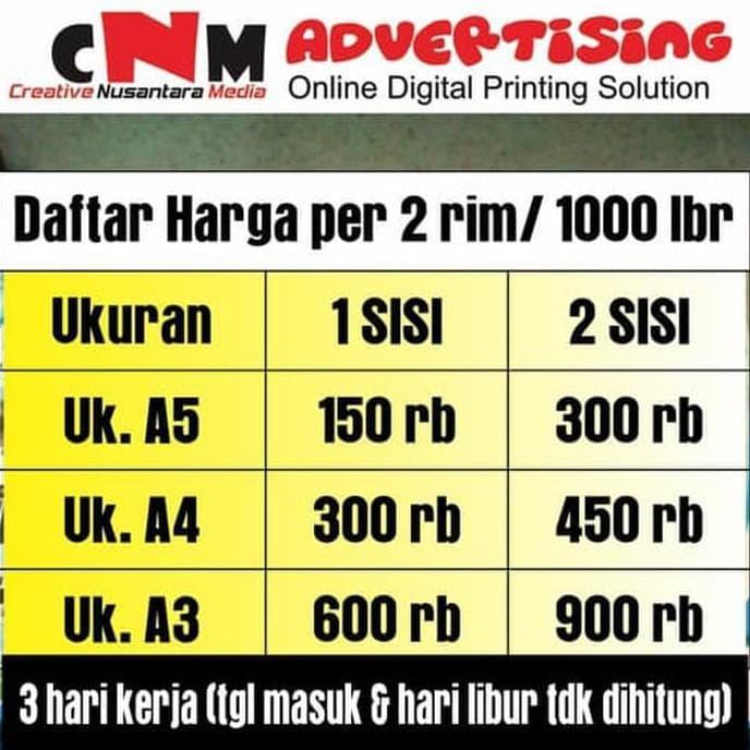 Jual Promo Cetak Brosur A5 Full Color 1 Sisi 1 000 Lbr 2 Rim Art Paper Jakarta Barat Lesley Mart7 Tokopedia