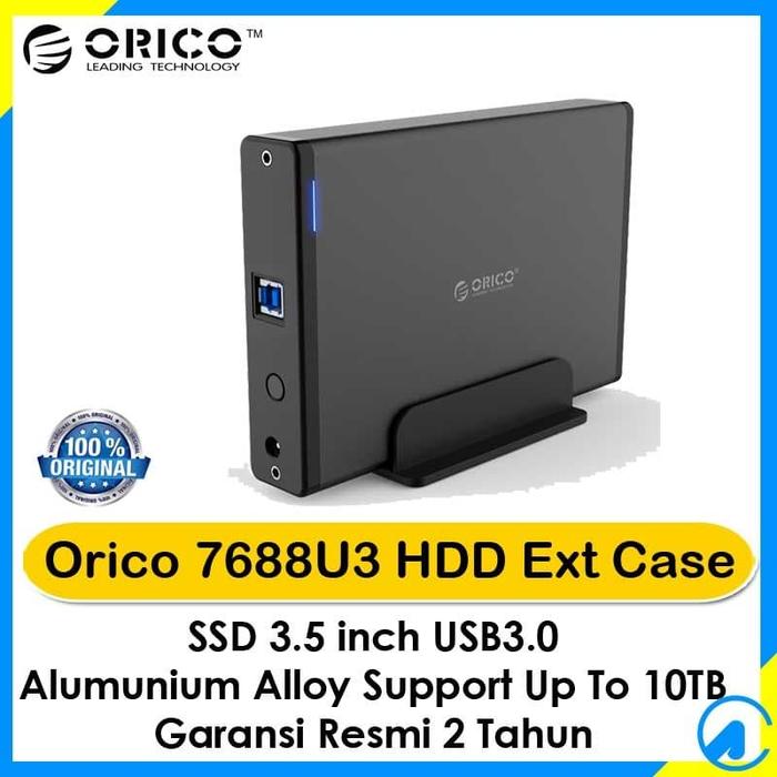 Jual Orico 7688U3 3.5 Inch SATA USB3.0 Type B HDD SSD External Case ...