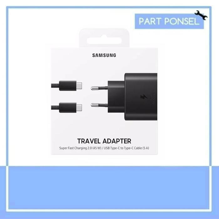 Gambar charger Samsung 45W Galaxy Note 10 S20 plus note 20 ultra Note type c dari Partponsel undefined Tokopedia