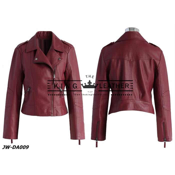 Gambar Jaket Kulit Maroon - Jaket Kulit Cewek asli Garut - Jaket Kulit Wanita - XXL dari TheKing Leather undefined Tokopedia