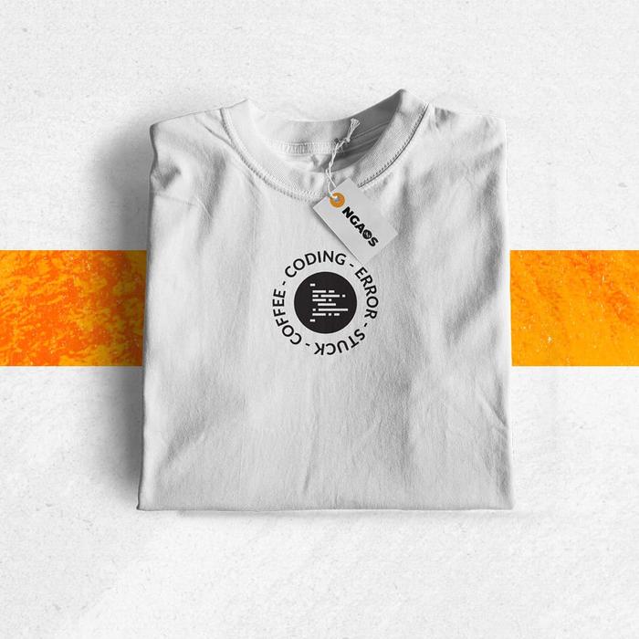 Gambar Kaos programmer coding error stuck coffee s m l xl - Putih, S dari Ngaos Clothing undefined Tokopedia