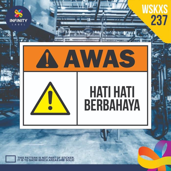 Jual stiker rambu keselamatan label k3 safety sign sticker imo WSKXS ...