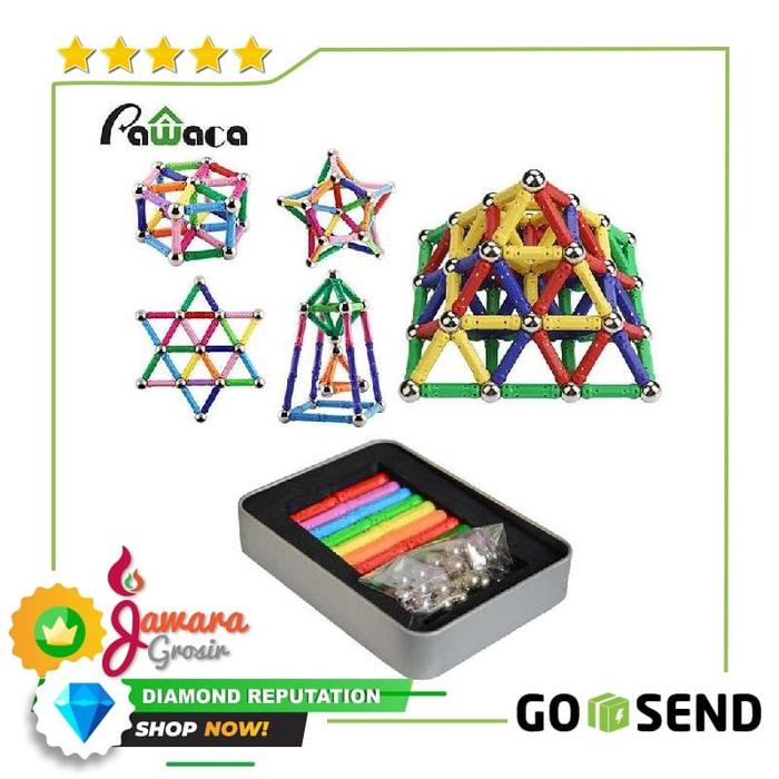 Gambar Pawaca Mainan Rakit Kreasi Magnetik Building Sets - D9-618 dari Jawara Grosir undefined Tokopedia