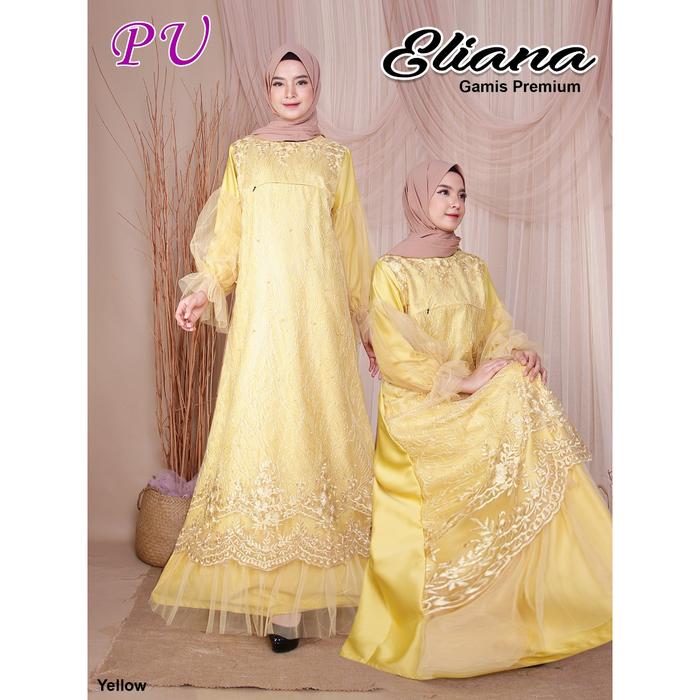 Gambar MAXI ELIANA GAMIS BUSUI SYARI A-line SERAGAM cantik UMROH Muslim - Kuning dari gamis SOYOU undefined Tokopedia