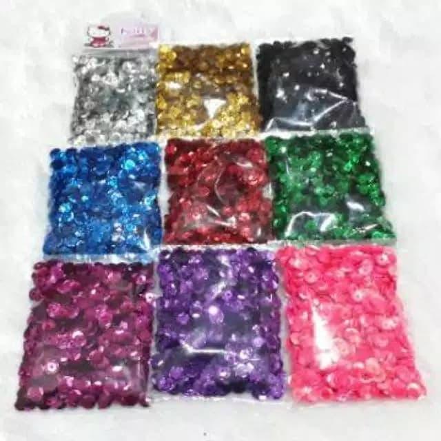 Gambar Manik Payet untuk hiasan baju kebaya, ukuran 5 mm - Biru dari Kitty Souvenir undefined Tokopedia