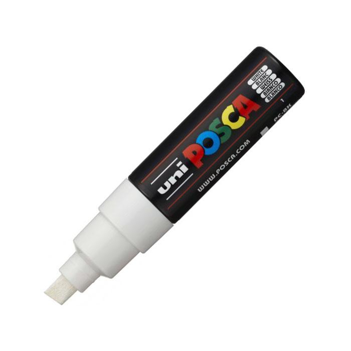 Gambar UNI POSCA PC-8K Marker Pen (Broad Chisel Tip) - White dari dreamshop.jkt undefined Tokopedia