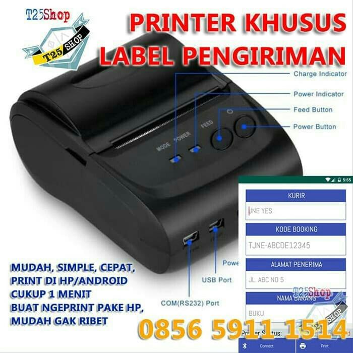 printer label pengiriman
