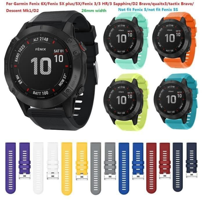 Jual RUBBER STRAP SILICONE GARMIN FENIX 