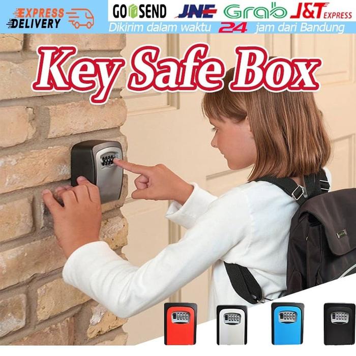 Promo Key Safe Box Outdoor Digit Wall Mount Combination Password Lock ...