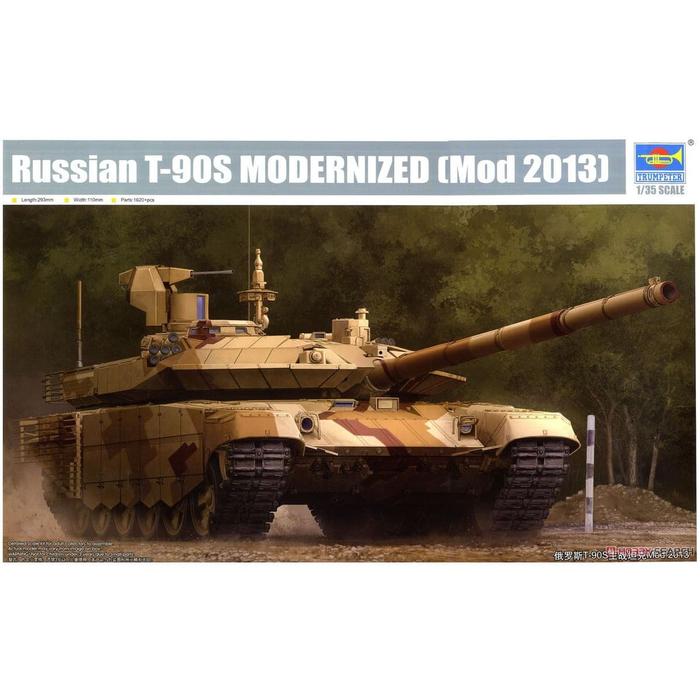 Gambar Russian T-90S Main Tank Mod2013 1/35 trumpeter model kit dari Chia Hobby Shop undefined Tokopedia