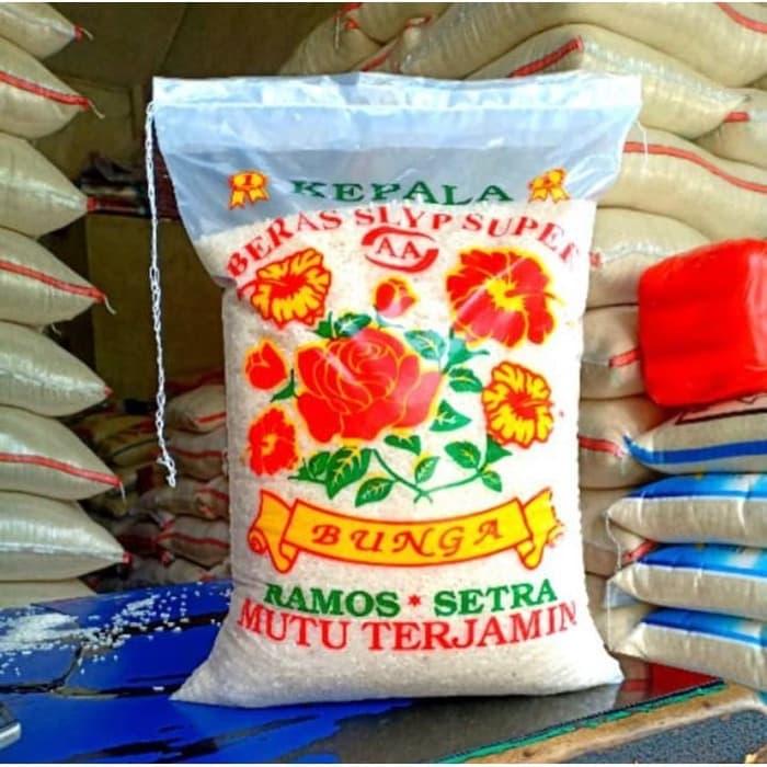 Jual Beras Setra Ramos Bunga 5kg 50kg Murah 5kg Medium Jakarta Timur Toko Beras Sidoel 