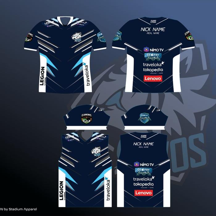 KAOS JERSEY EVOS ESPORT Mobile legend PUBG Freefire AOV Biru  Dongker, S
