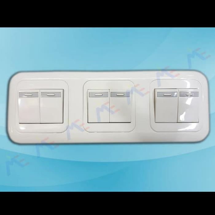 Gambar Saklar Triple 3 Gang Isi 6 Module WIDE Series Panasonic (Warna Putih) - Saklar Biasa dari Sarana Mas Elektrik undefined Tokopedia