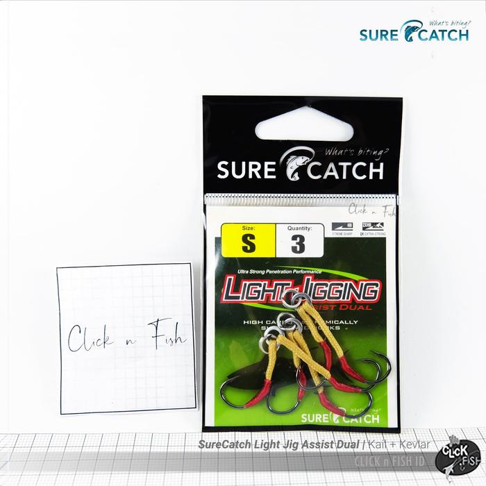 Gambar SureCatch Light Jig Assist Dual Hook | Kail + Kevlar size S dari Click n Fish id undefined Tokopedia
