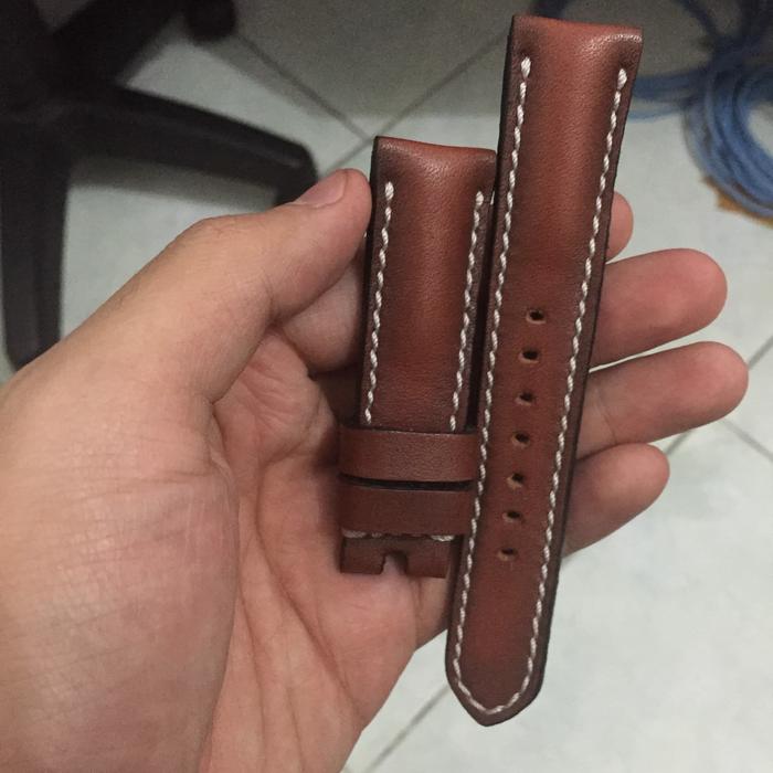 Strap Panerai 609 Jual Leather Watch Straps Peter Gunny Deep Red