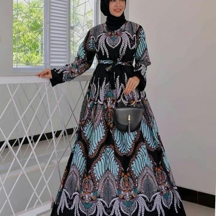Gambar GAMIS BATIK SYAR'I MURAH - KodeA, All Size dari CUPU_STORE undefined Tokopedia