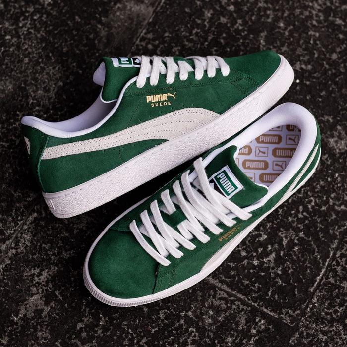 Puma Footwear Green Suede Puma Shoes Puma Suede Classic Green