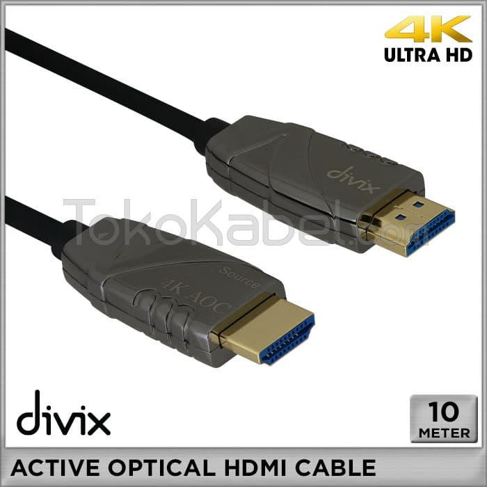 Gambar Kabel HDMI [10m] 4K V2.0 Active Optical Cable 10 Meter Divix dari tokokabel undefined Tokopedia