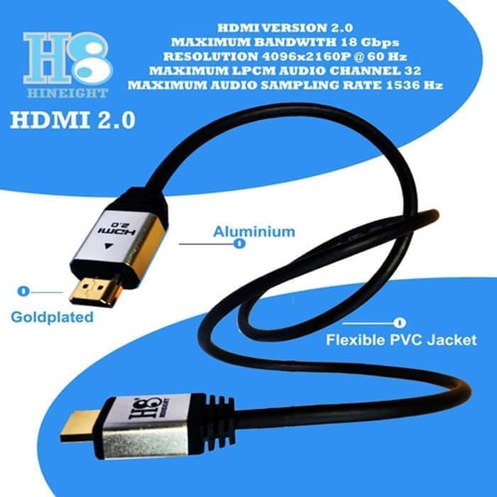 Gambar Kabel HDMI To HDMI V2.0 3D 4K 5 Meter (HINEIGHT(H8)) dari Enter Komputer Official undefined Tokopedia