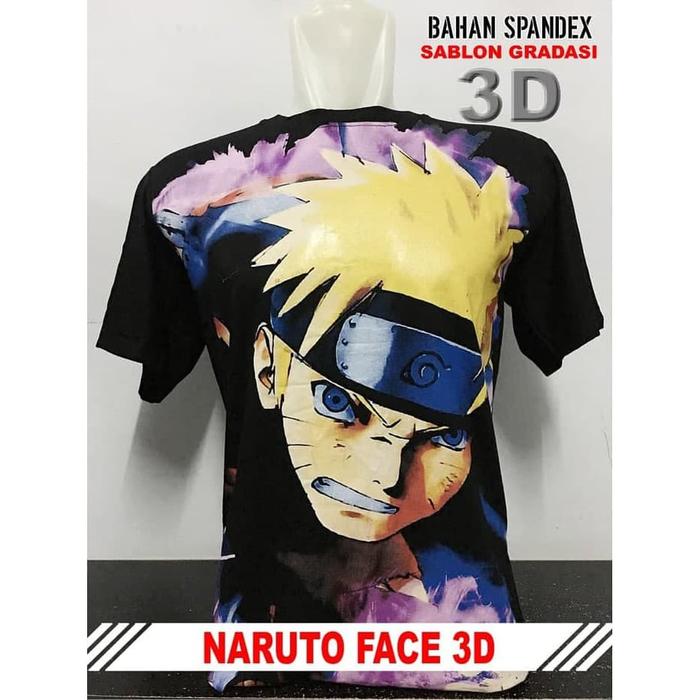 Jual Sp Dijual Kaos Baju Tshirts Anime Naruto Face 3d Hitam L Kab Bekasi Laris Topstore Tokopedia
