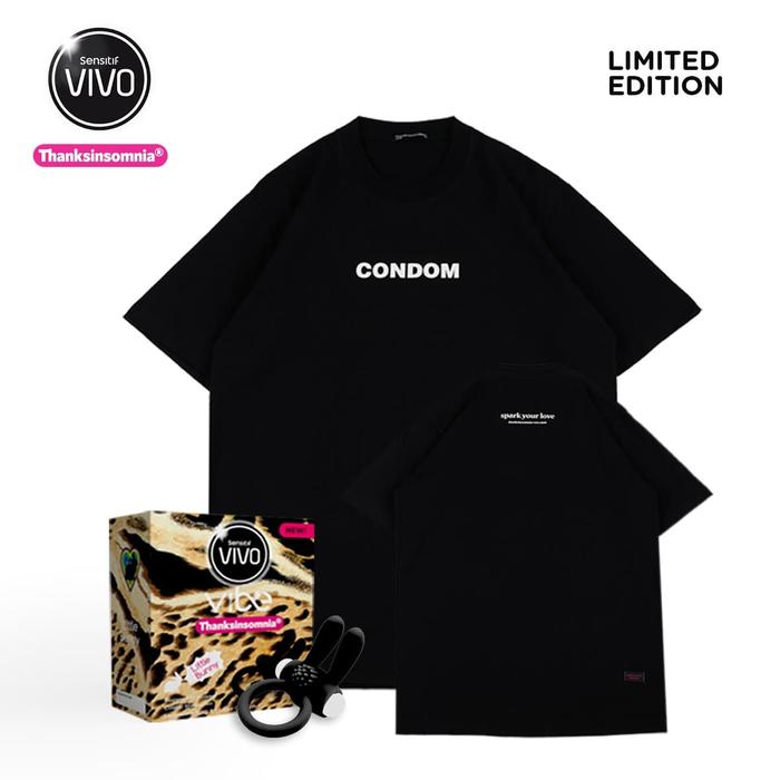 Gambar Vivo x Thanksinsomnia Tshirt Cherry Black Limited Edition Plus Bunny dari Danpac Store undefined Tokopedia