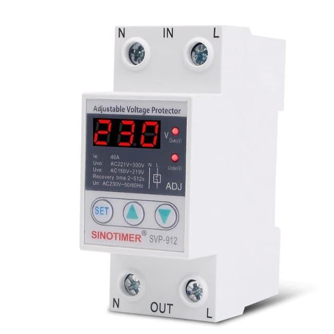 Gambar Din Rail Reconnect Over Under Voltage Protective 220V 40A Sinotimer dari aganshop undefined Tokopedia