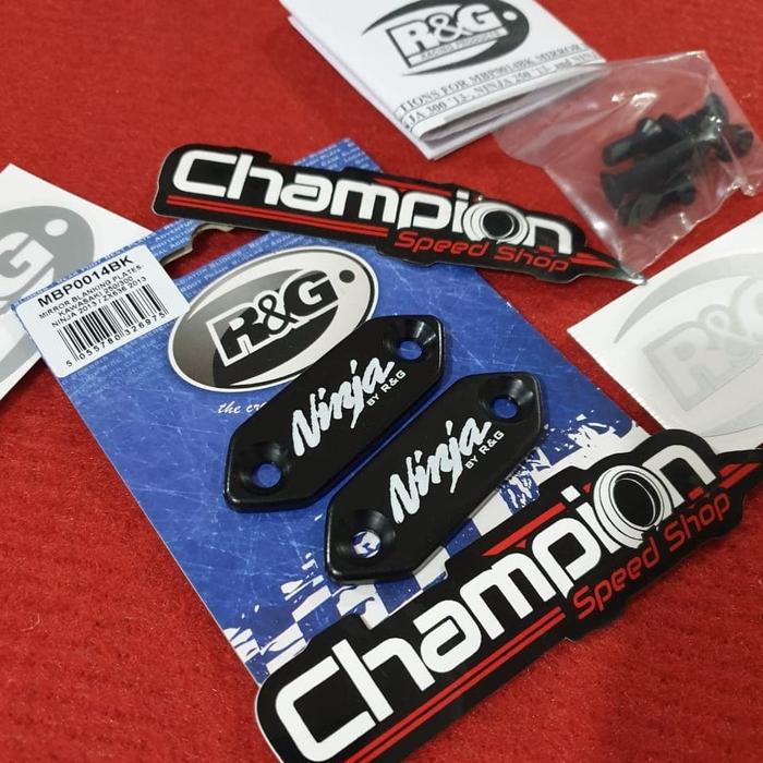 Gambar Mirror Blanking Cover Tutup Spion R&G RnG New Ninja 250 FI 250FI 2018 dari Champion Speed Shop 382 undefined Tokopedia