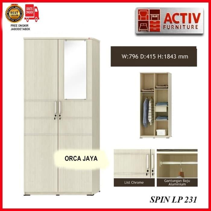 Gambar Lemari Pakaian 2 Pintu - Activ SPIN LP 231 dari orcajaya_NEW undefined Tokopedia