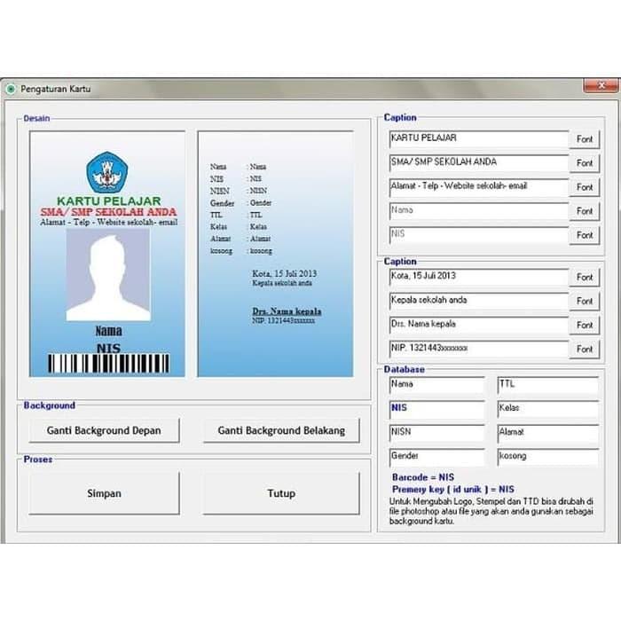 Gambar Software Kartu Pelajar Simple Student Vertikal 2.1 dari NSEP undefined Tokopedia
