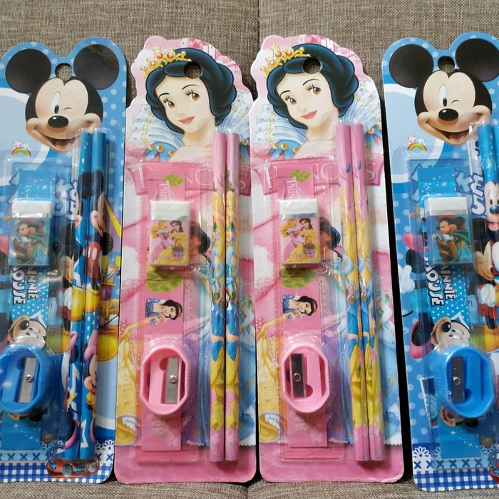 Gambar B60 PAKET ALAT TULIS PENSIL SET 5 IN 1 KARAKTER dari DiberkatiSelaluStore undefined Tokopedia