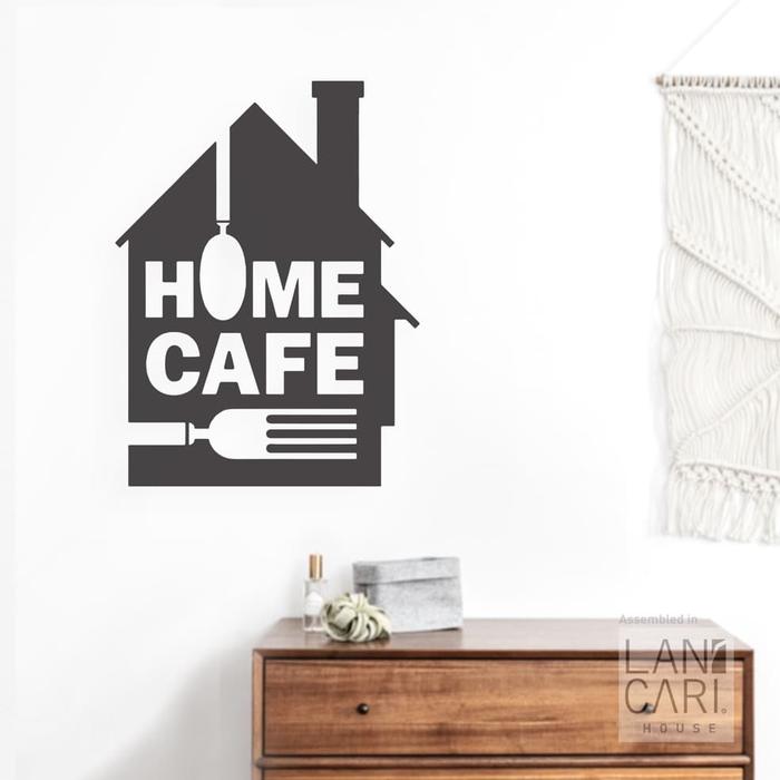Gambar Stiker Home Cafe shop toko Kafe wall Sticker Kaca Cutting Dinding - Hitam Doff dari LANCARI Kota Administrasi Jakarta Pusat Tokopedia
