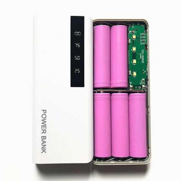 Gambar DIY Modul Case Casing PCB Power Bank Powerbank 5x Baterai 18650 - Putih dari Zian-Store undefined Tokopedia